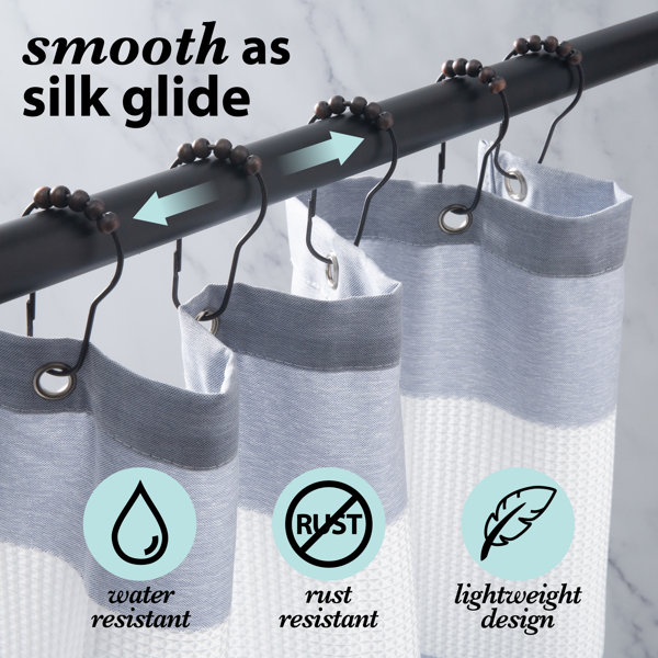 Wayfair Basics® Metal Beaded Roller Shower Curtain Rings & Reviews